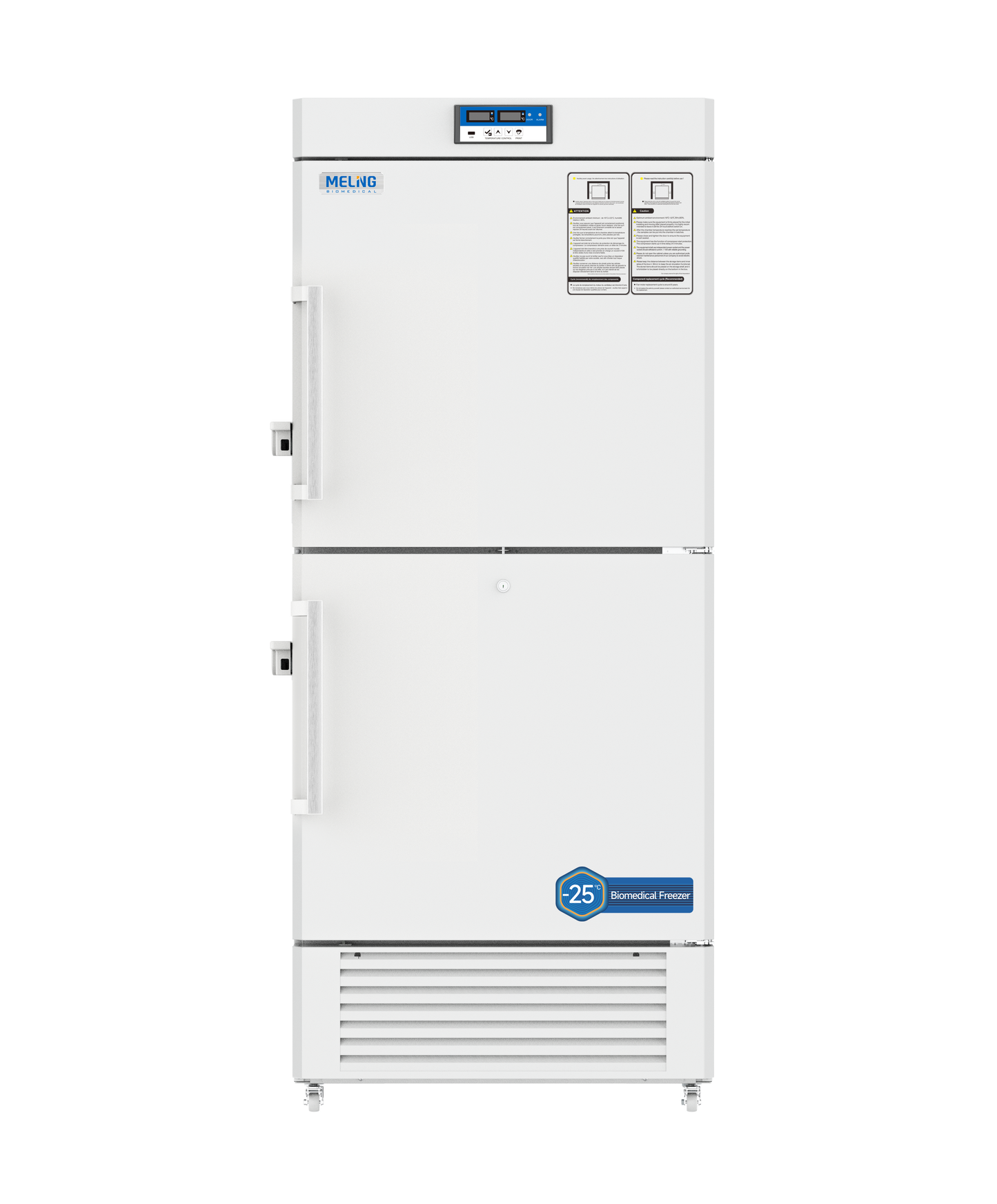 Meling Biomedical DW-YL450 −10°C to −25°C Dual-Compartment Upright Biomedical Freezer 450 L