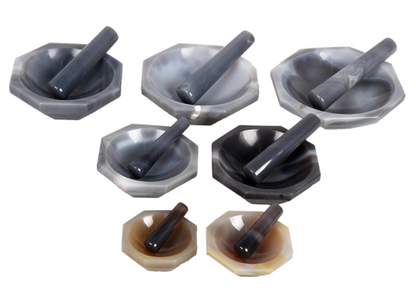Agate Mortar & Pestle